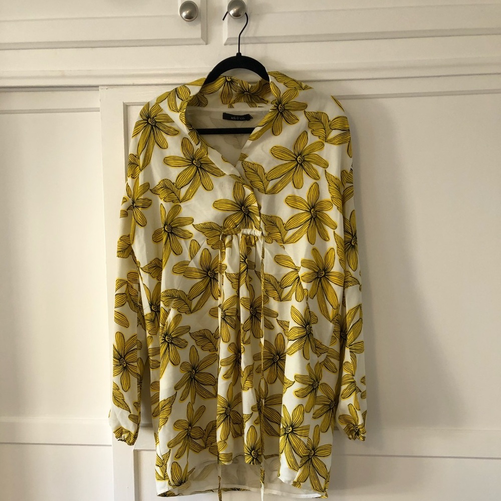 Ark & Co yellow flower tie dress